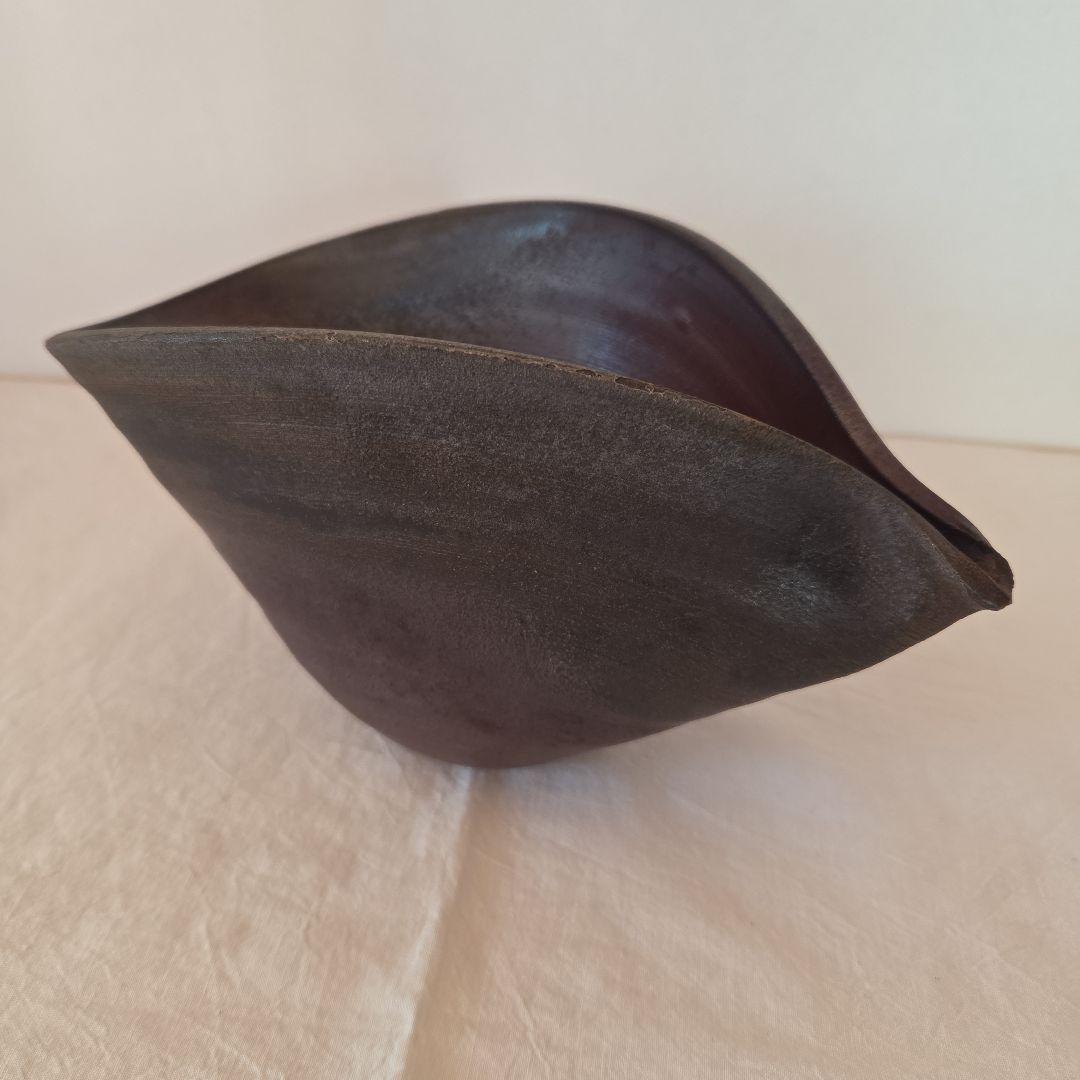 【美品】陶芸家 島るり子さん 焼き締め 片口