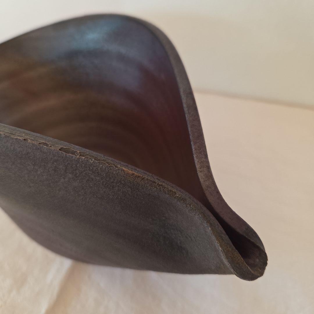 【美品】陶芸家 島るり子さん 焼き締め 片口