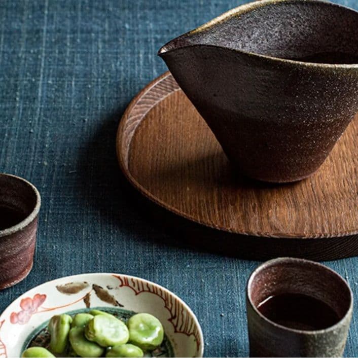 【美品】陶芸家 島るり子さん 焼き締め 片口