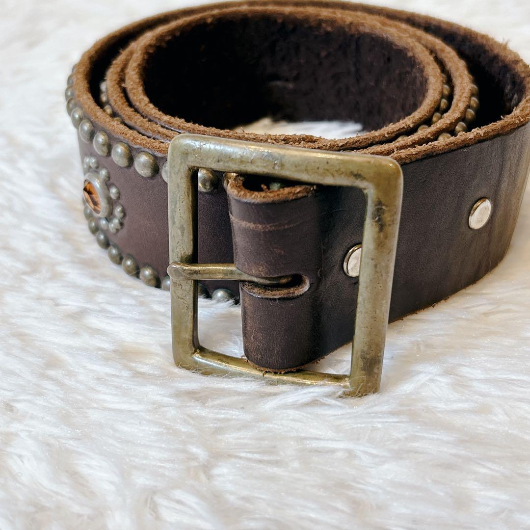 【希少】HTC USA製 フラワーコンチョ スタッズベルト 36