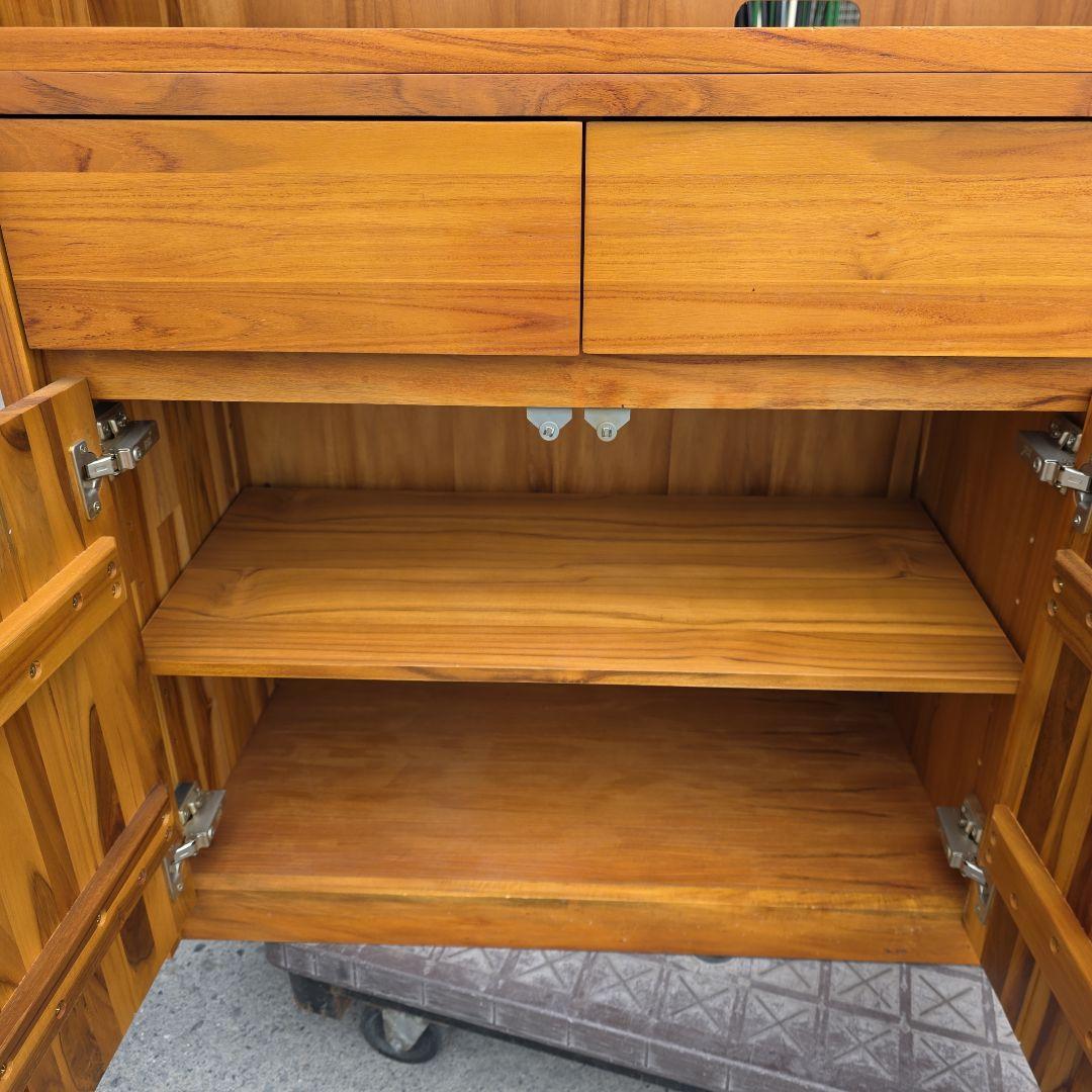 unico 食器棚　チーク　天然木　ミサワ　ユニコ