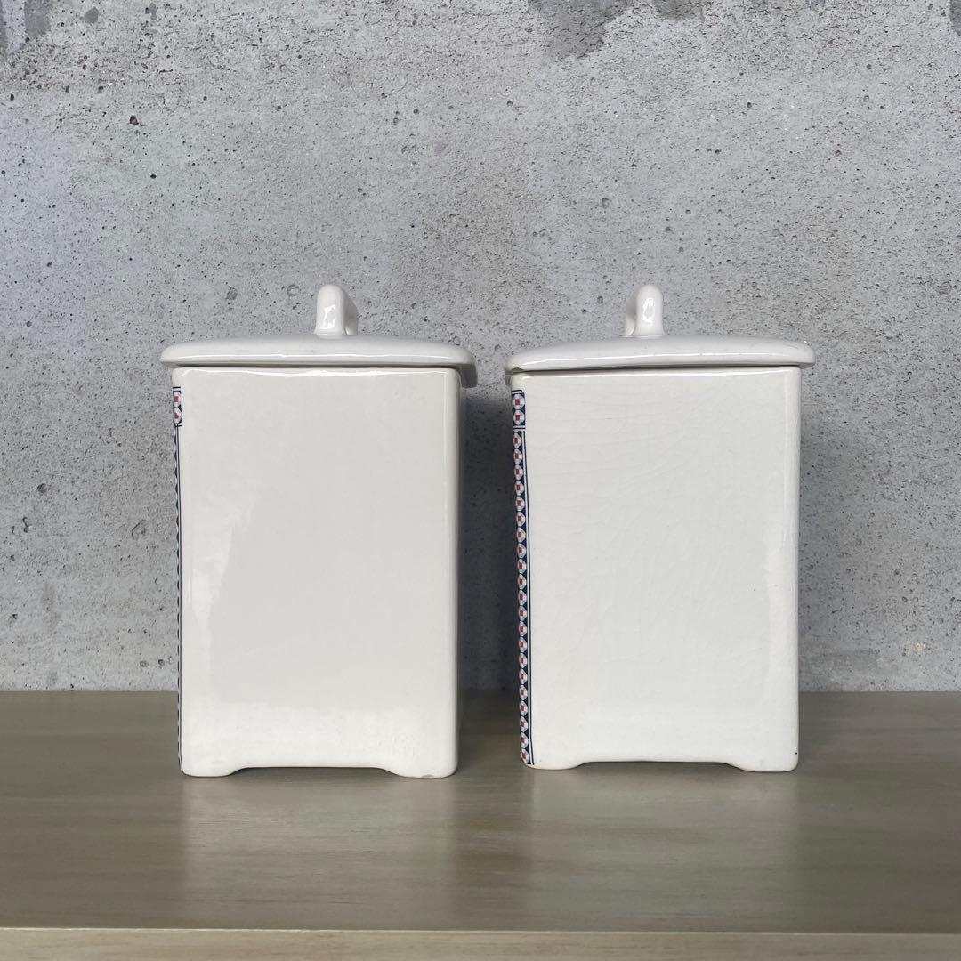 フランス　アンティーク　キャニスター　2個セット