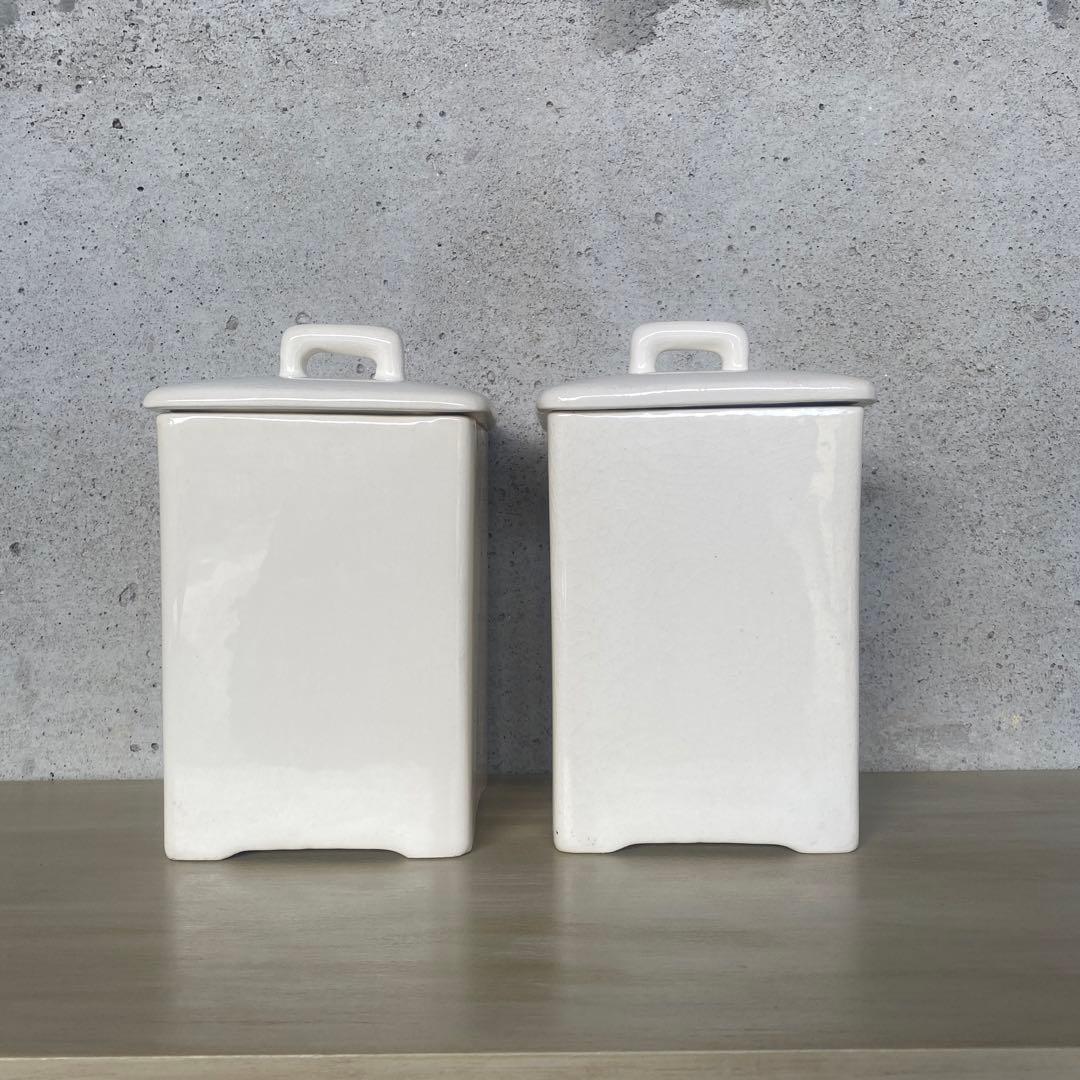 フランス　アンティーク　キャニスター　2個セット