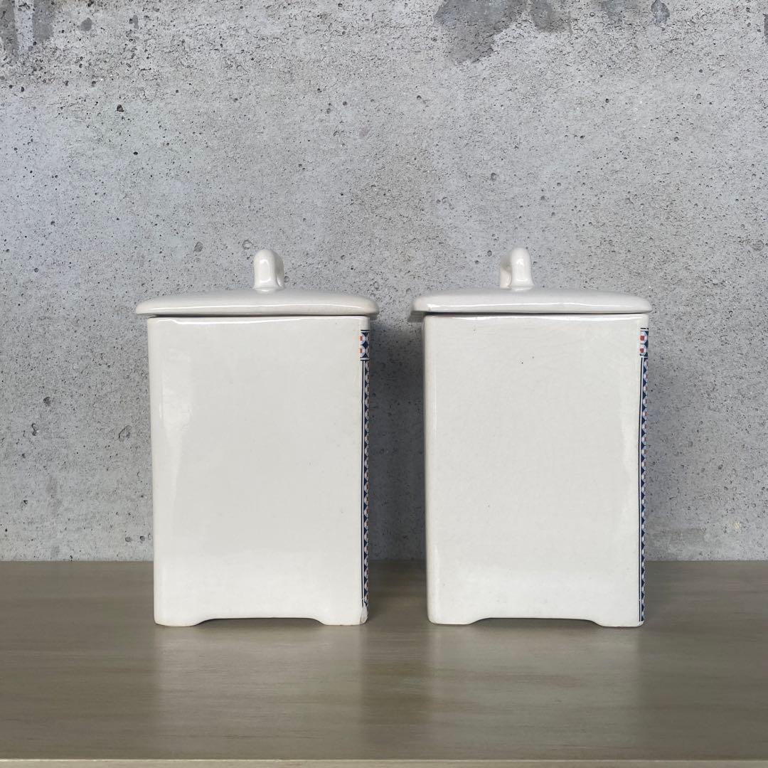 フランス　アンティーク　キャニスター　2個セット