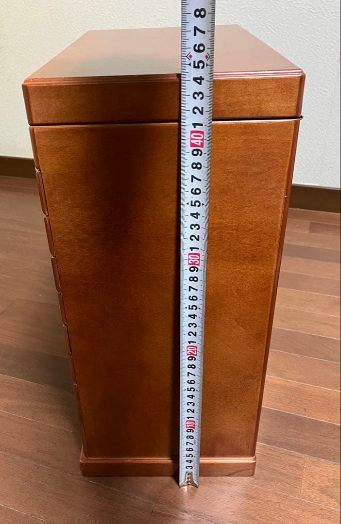 木製ジュエリーボックス 8段引き出し ミラー付き