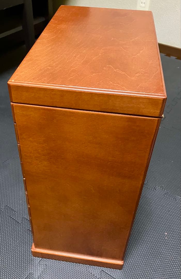 木製ジュエリーボックス 8段引き出し ミラー付き