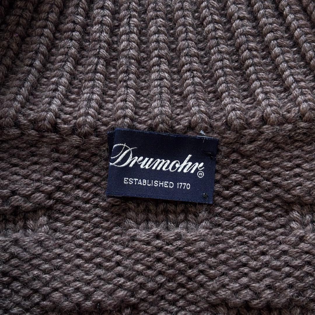 【極美品】ドルモア スタンドカラーカーディガン 肉厚 伊製 メリノウール XL