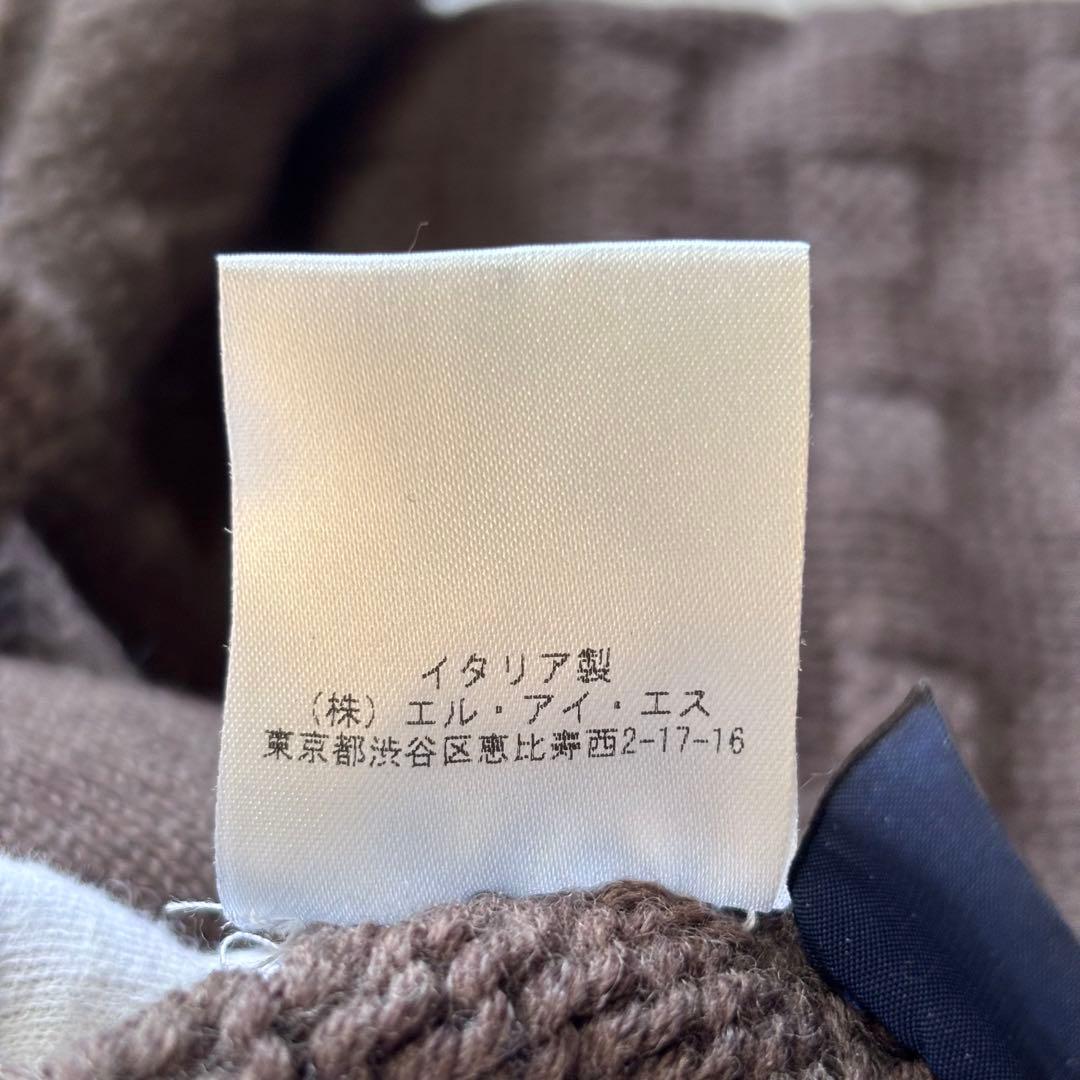 【極美品】ドルモア スタンドカラーカーディガン 肉厚 伊製 メリノウール XL