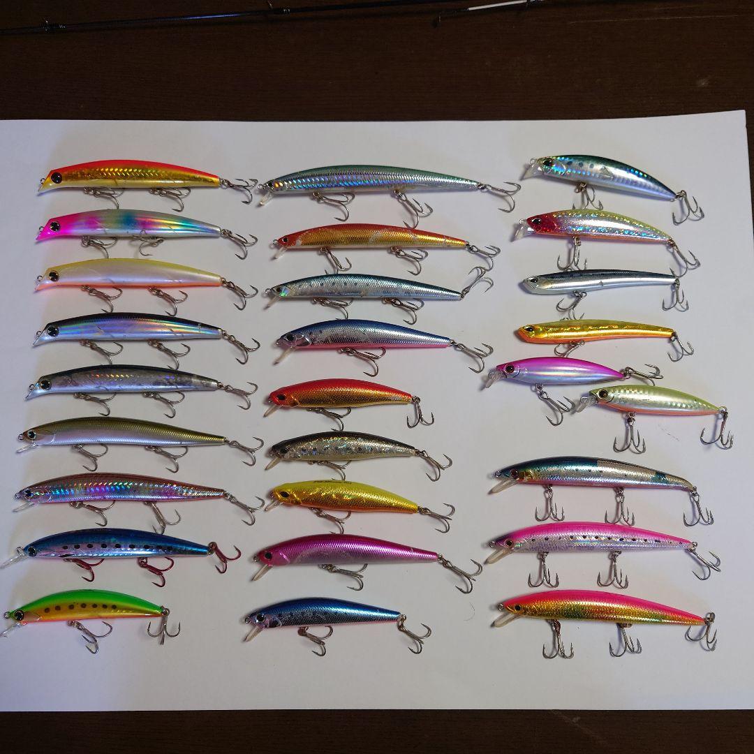 ジャンク品　サーフ系ミノー 27本セット【替えフック・リング付】
