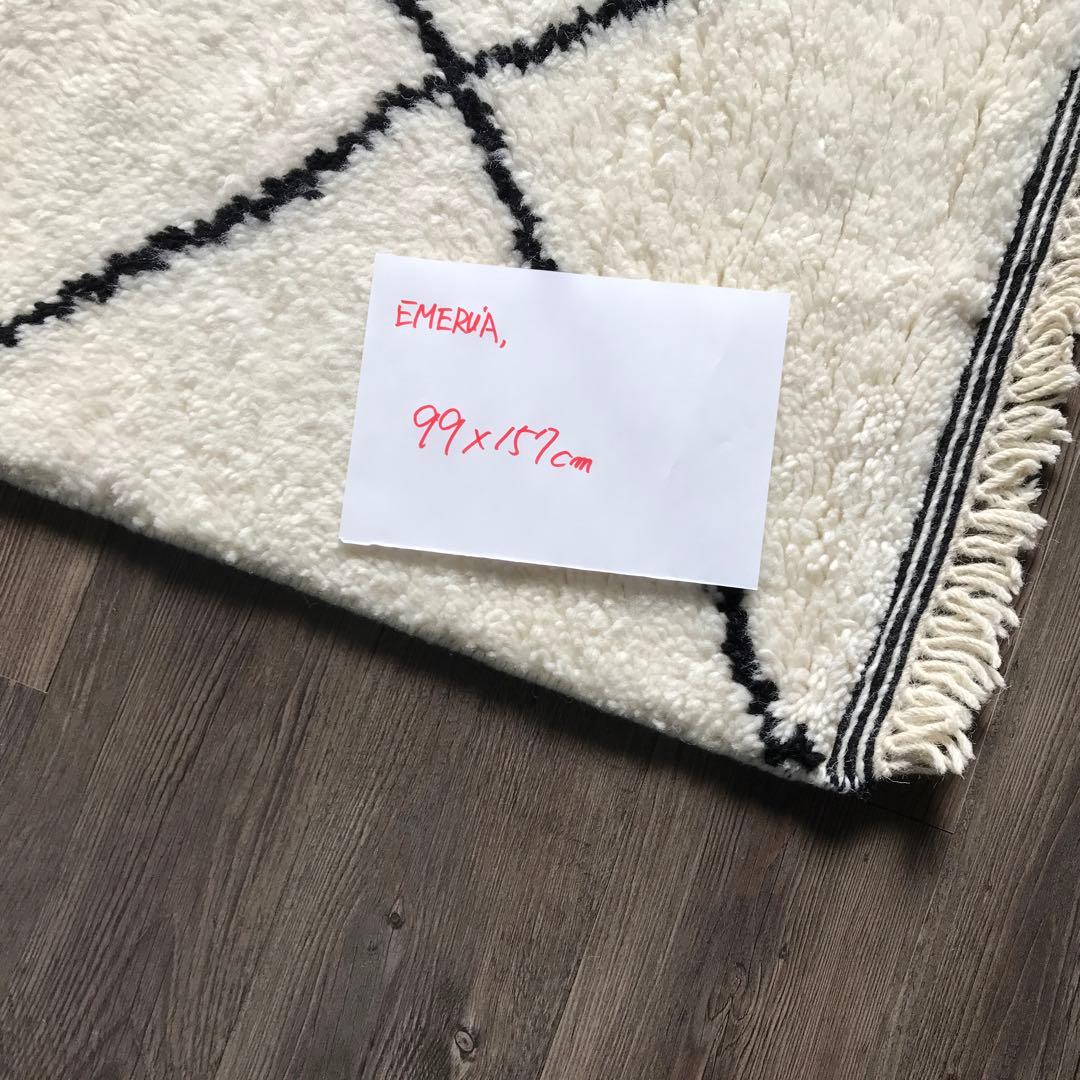 モロッコの伝統的な ラグ ラグマット ベニワレン風 100x150cm A 北欧