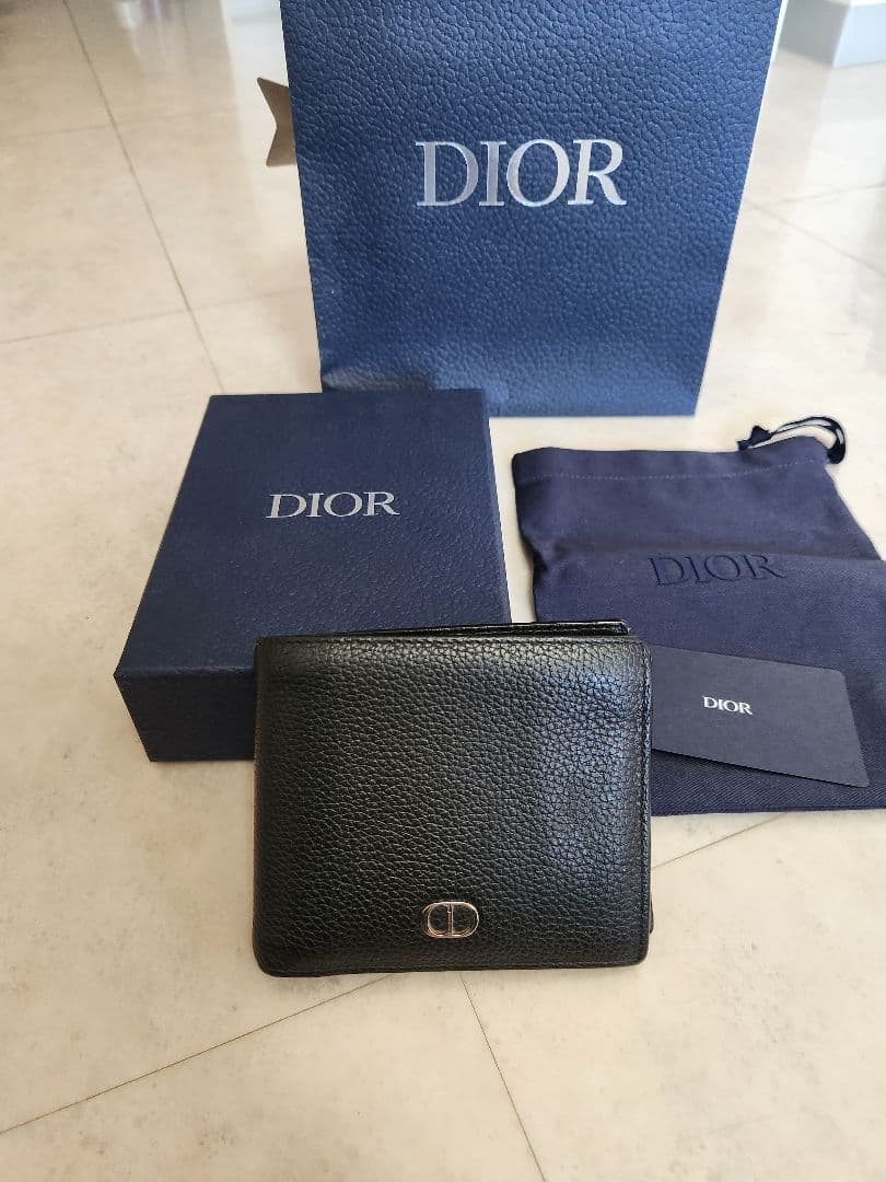 Dior ブラック 二つ折り財布