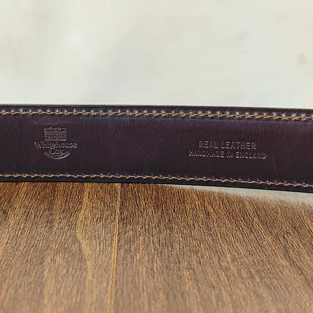 【極艶極上品】ホワイトハウスコックス　英国製ブライドルレザー 高級ドレスベルト