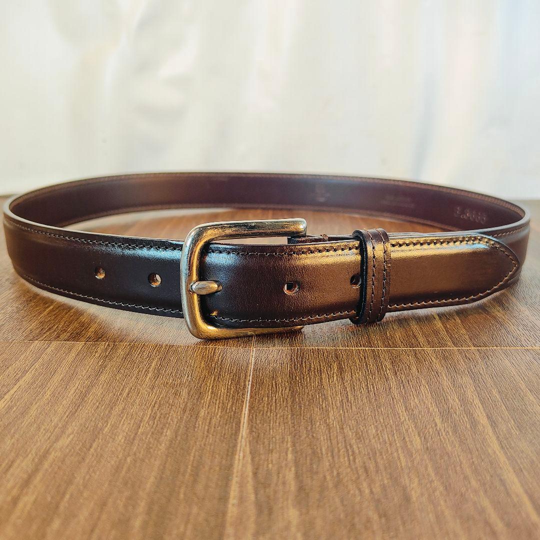 【極艶極上品】ホワイトハウスコックス　英国製ブライドルレザー 高級ドレスベルト