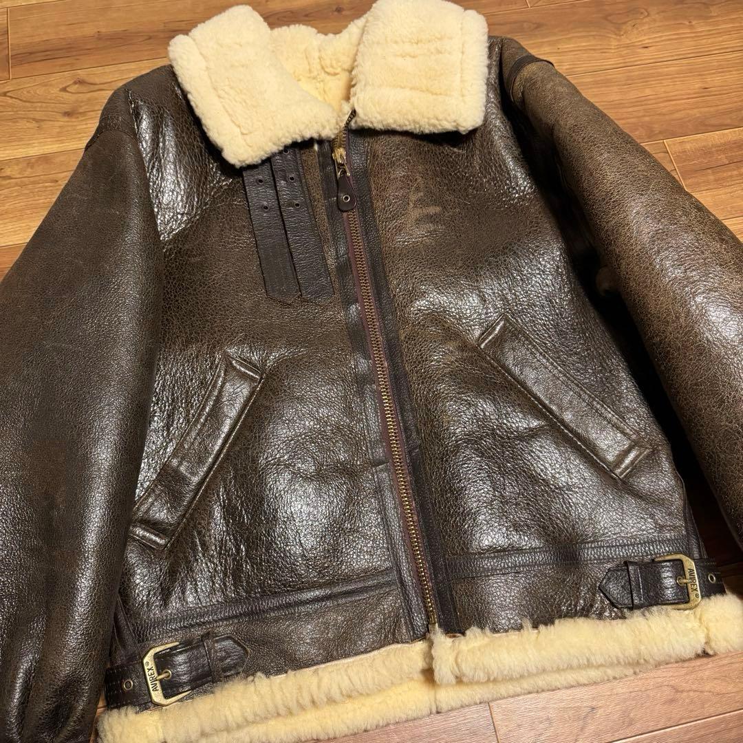 AVIREX B-3 ムートンボマージャケット 36 レザー