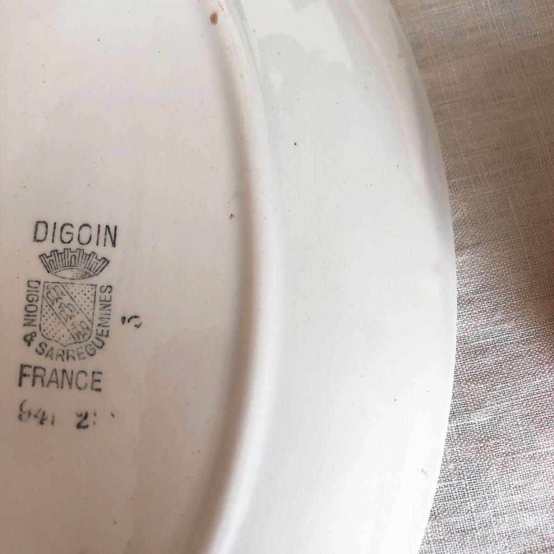 人気　ディゴワンサルグミンヌ　バスク柄ラヴィエ　前菜皿　フランスアンティーク食器