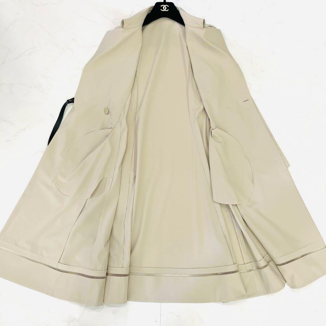 未使用級✨フォクシーニューヨーク　スプリングコート　ベルト付き　フレア　ロング