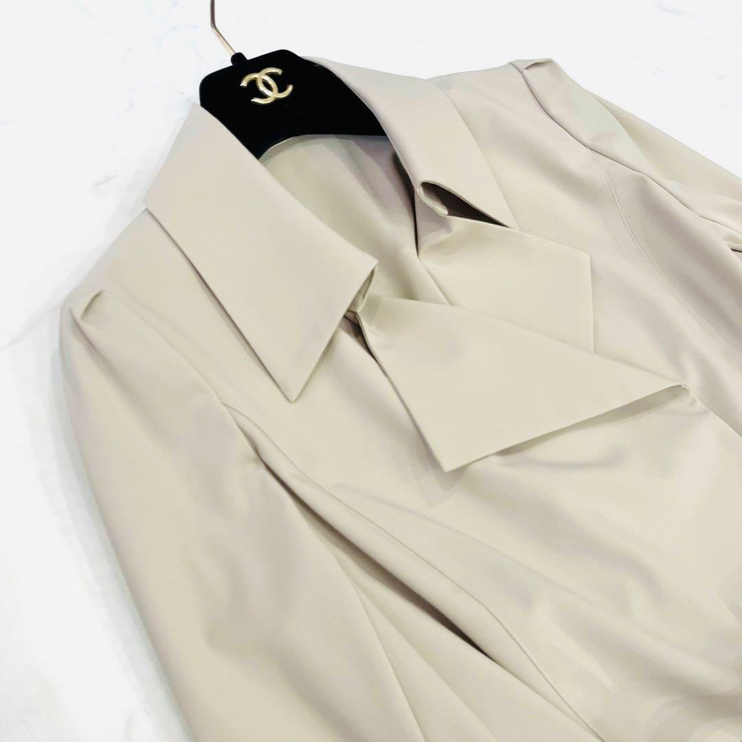 未使用級✨フォクシーニューヨーク　スプリングコート　ベルト付き　フレア　ロング