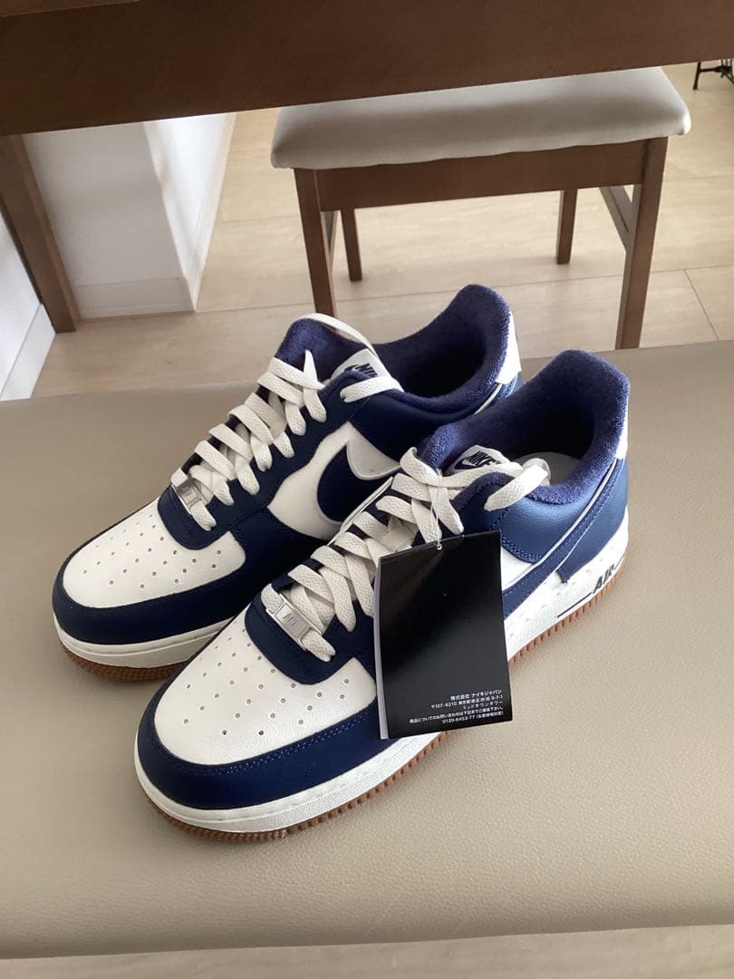 ナイキ　エアフォース1 26.5CM ネイビー ホワイト