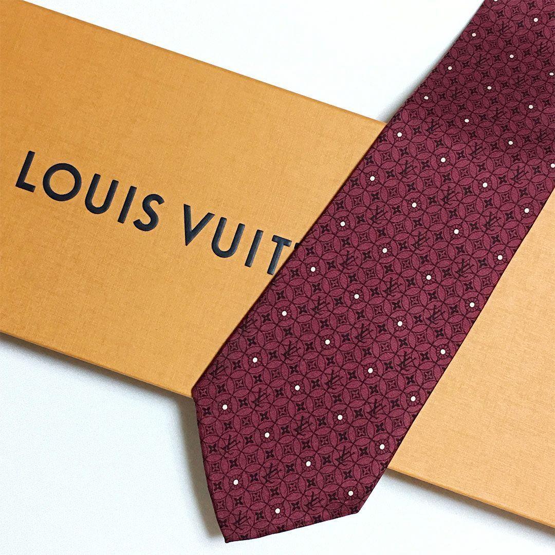 未使用級 ルイヴィトン Louis Vuitton ネクタイ LV柄 ドット