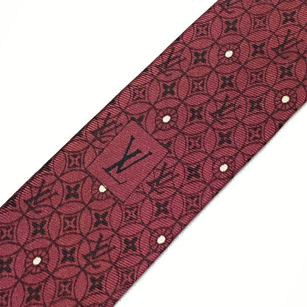 未使用級 ルイヴィトン Louis Vuitton ネクタイ LV柄 ドット