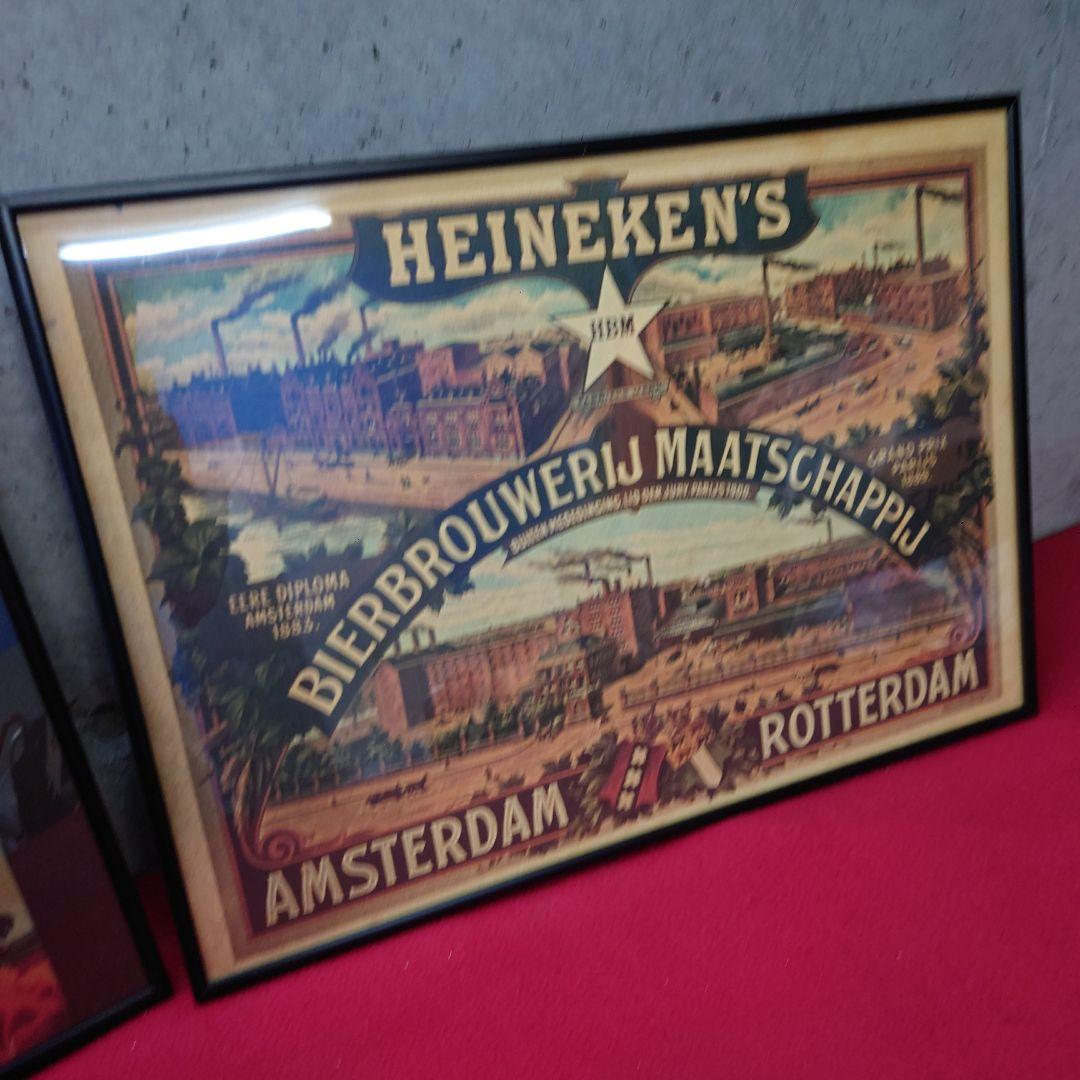 I..W.HARPERパブミラー Heinekenポスター 3点セット