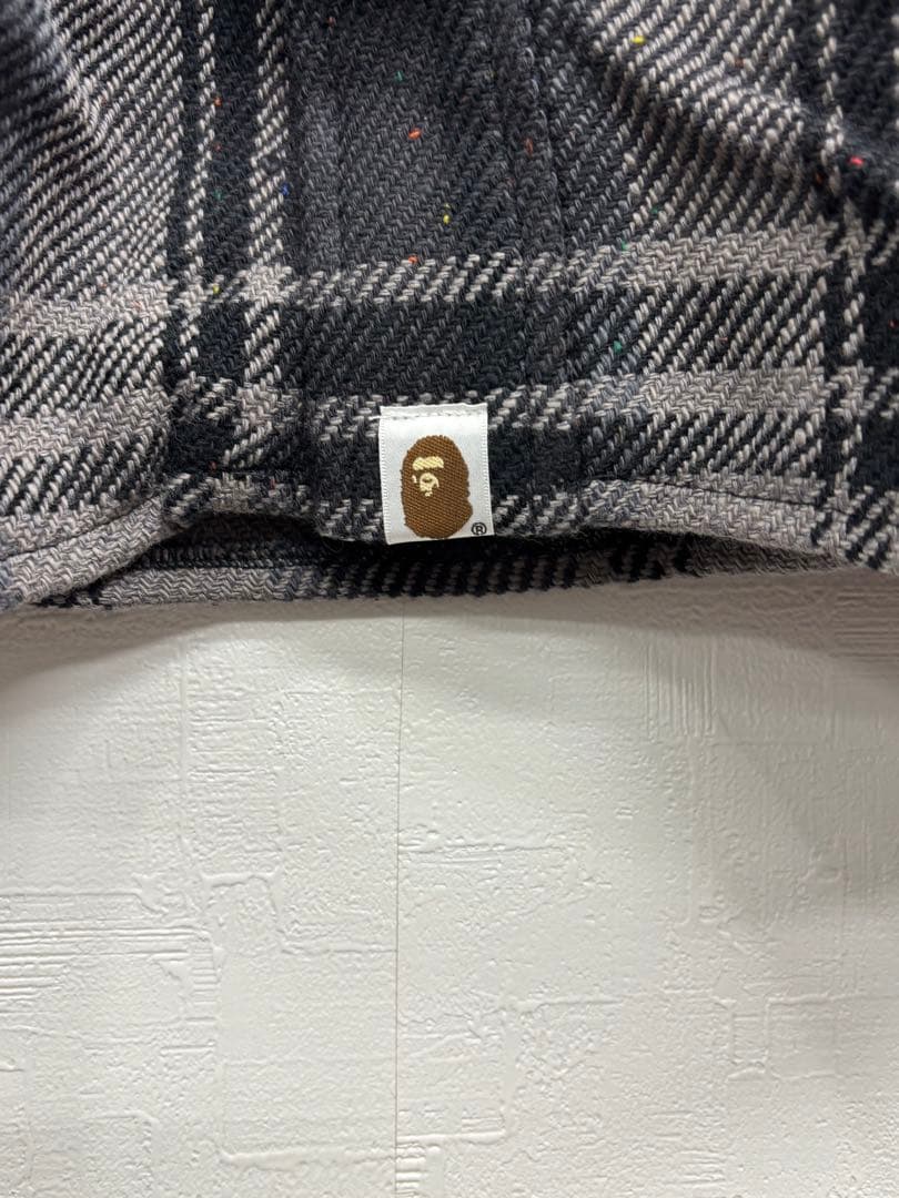 A BATHING APE NFS限定ラブジェネチェックネルシャツLエイプ