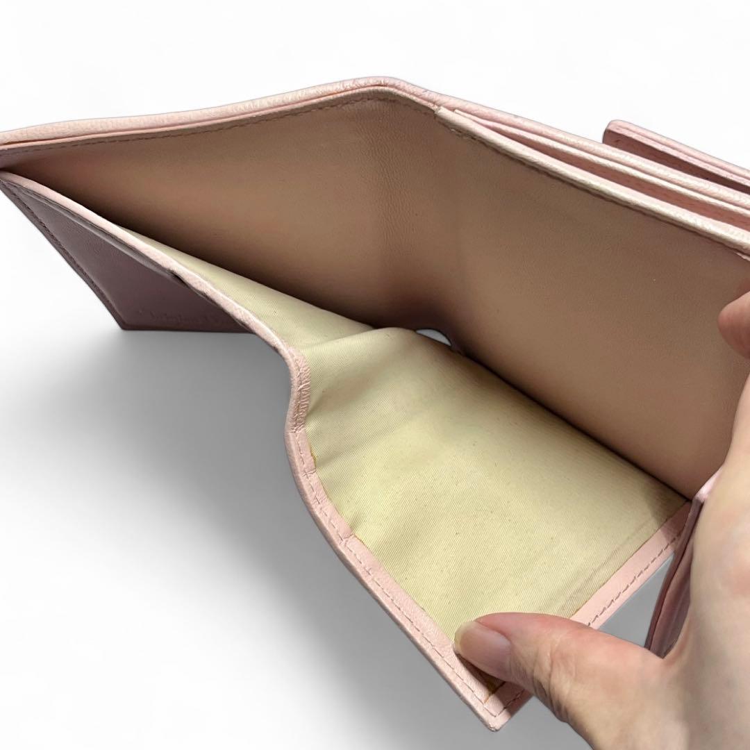 Dior レディディオール カナージュ ロータスウォレット CDボタン 折り財布