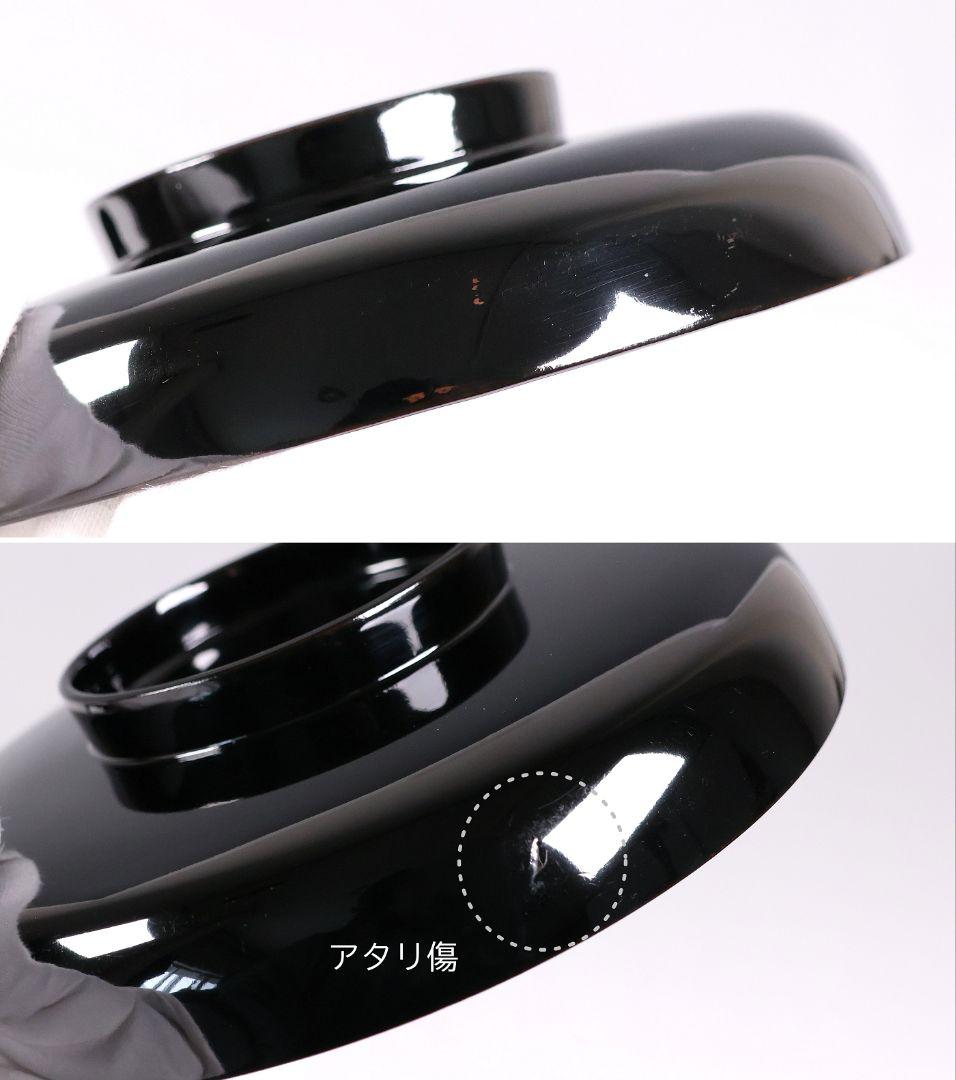 【MB189】天然木漆塗 紫陽花と葵 金蒔絵 螺鈿入 黒塗 煮物椀 二客 昭和期