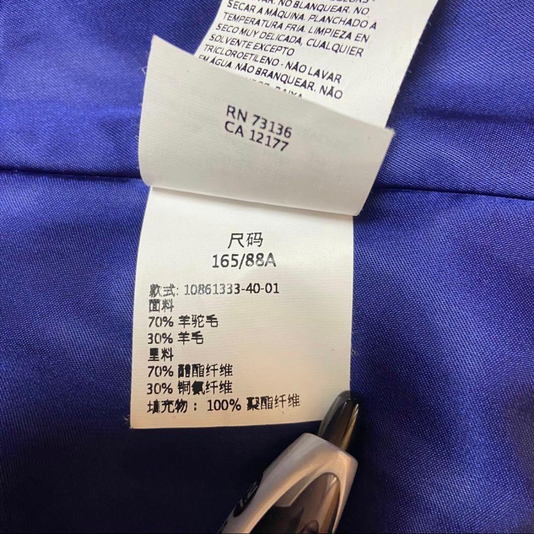 マックスマーラ　白タグ　スタンドカラーコート　比翼　アルパカ　ウール　40