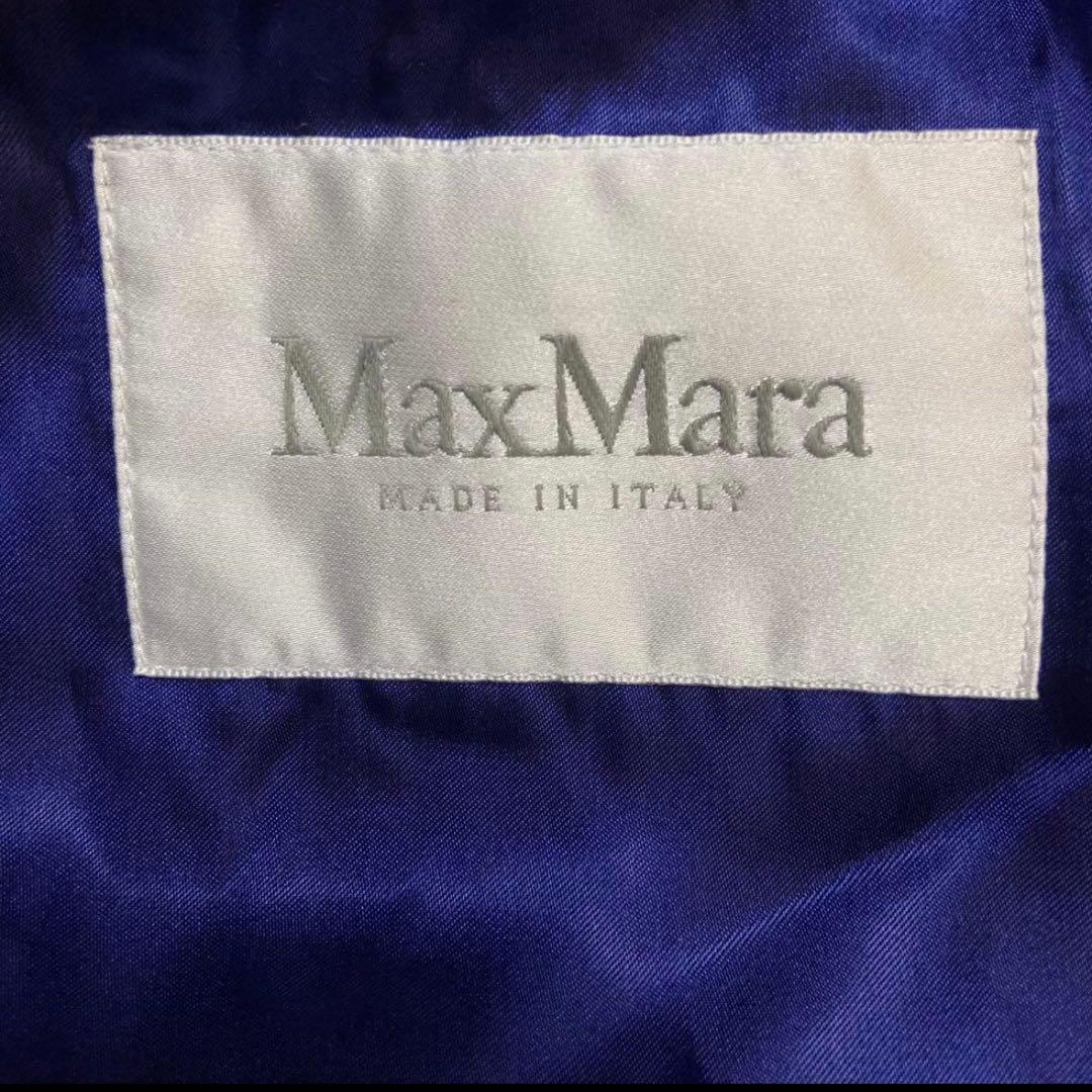 マックスマーラ　白タグ　スタンドカラーコート　比翼　アルパカ　ウール　40