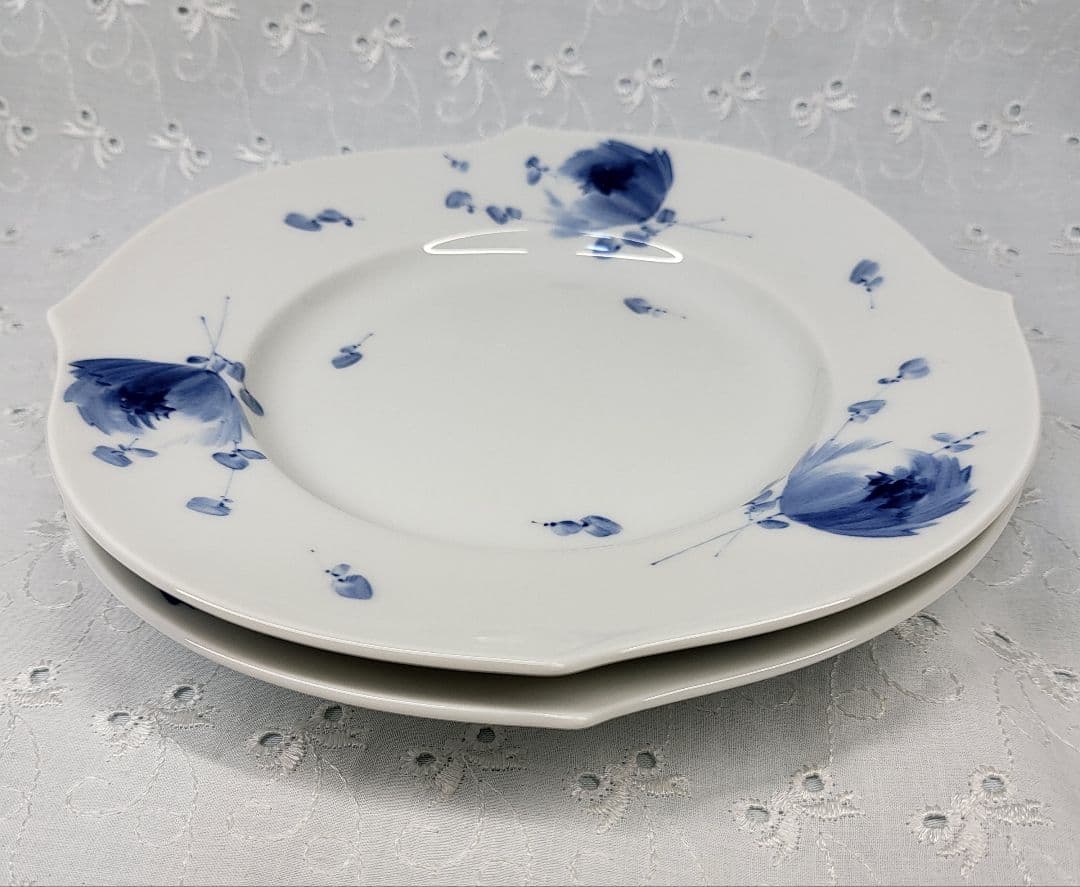 2枚✨未使用あり✨マイセン 青い花 ブルーフラワー プレート 皿 1枚未使用