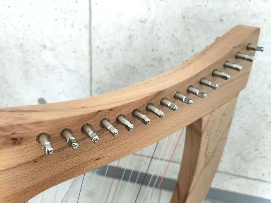 人気のおとつぶハープ　木製　15弦ミニハープ