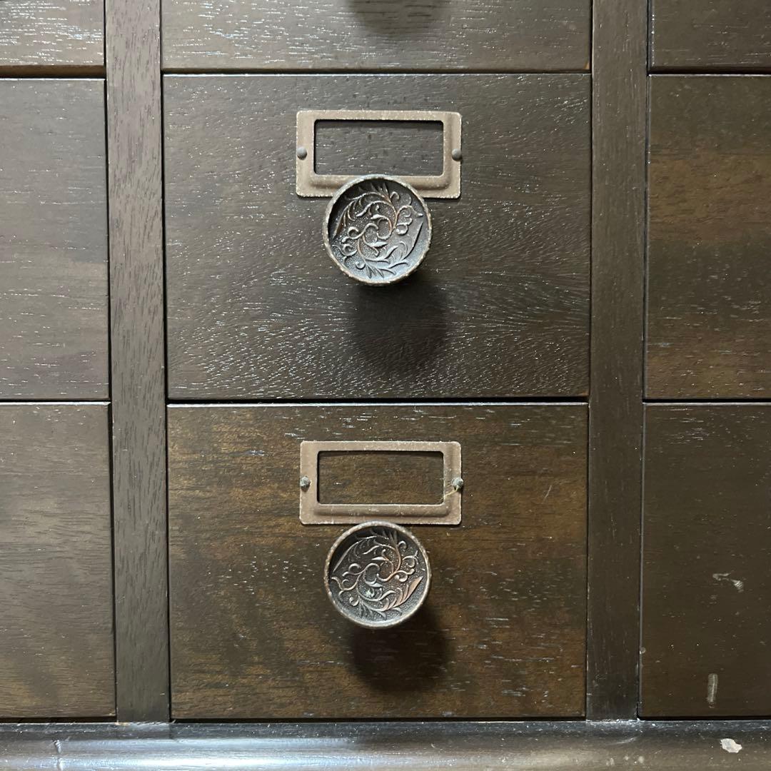 木製収納　薬棚　チェスト　40引き出し