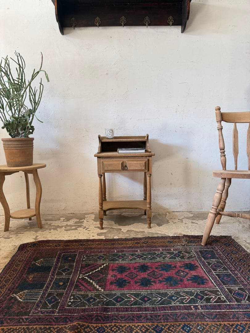 ビンテージ ドロワーサイドテーブル　剥離　no2