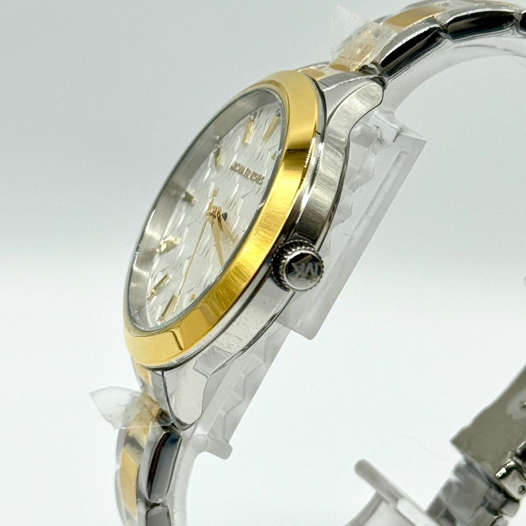 未使用 稼働品 MICHAEL KORS 腕時計 シルバー文字盤 3針 箱付き