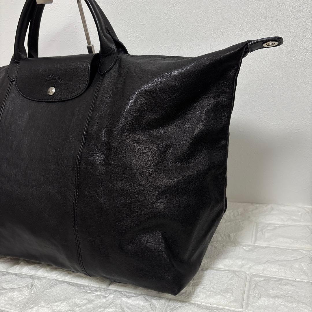 ▪️ Longchamp オールレザー　ボストンバッグ　レザーバッグ