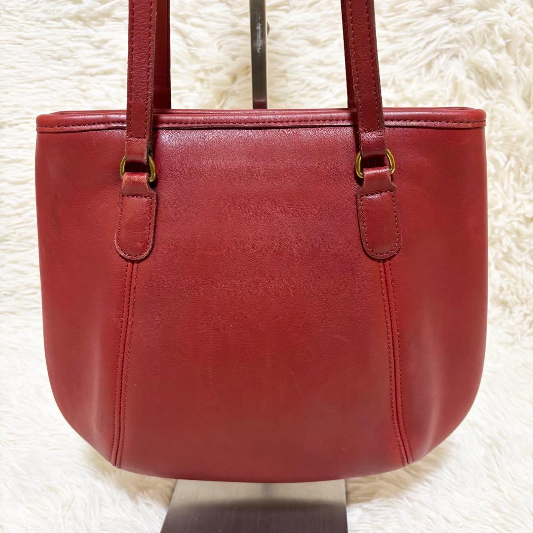 ✨美品✨ オールドコーチ オールレザー トートバッグ レッド 9996