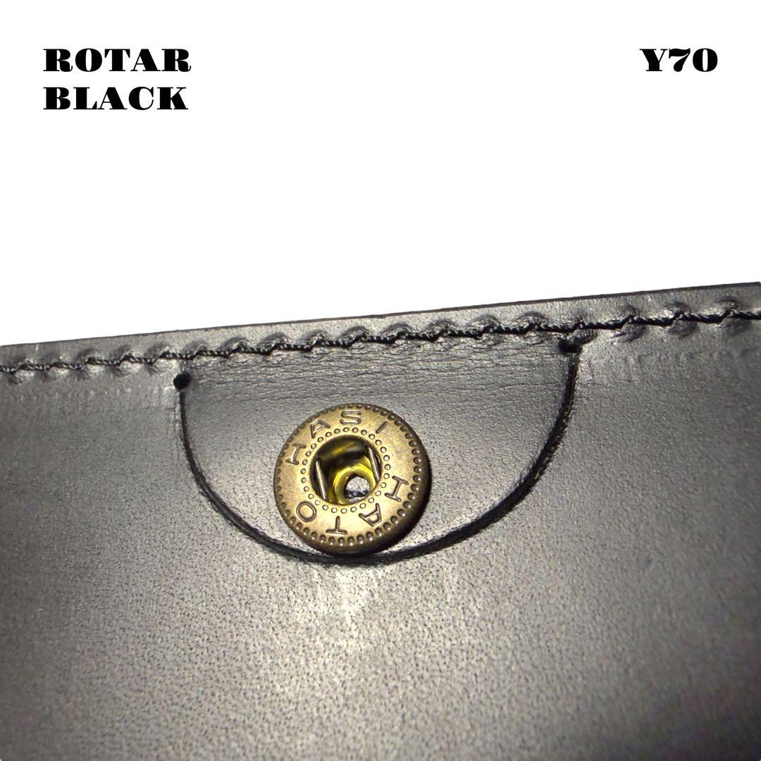 希少品！ ROTAR ローター レザー ウォレット 財布 ブラック 黒 本革 金