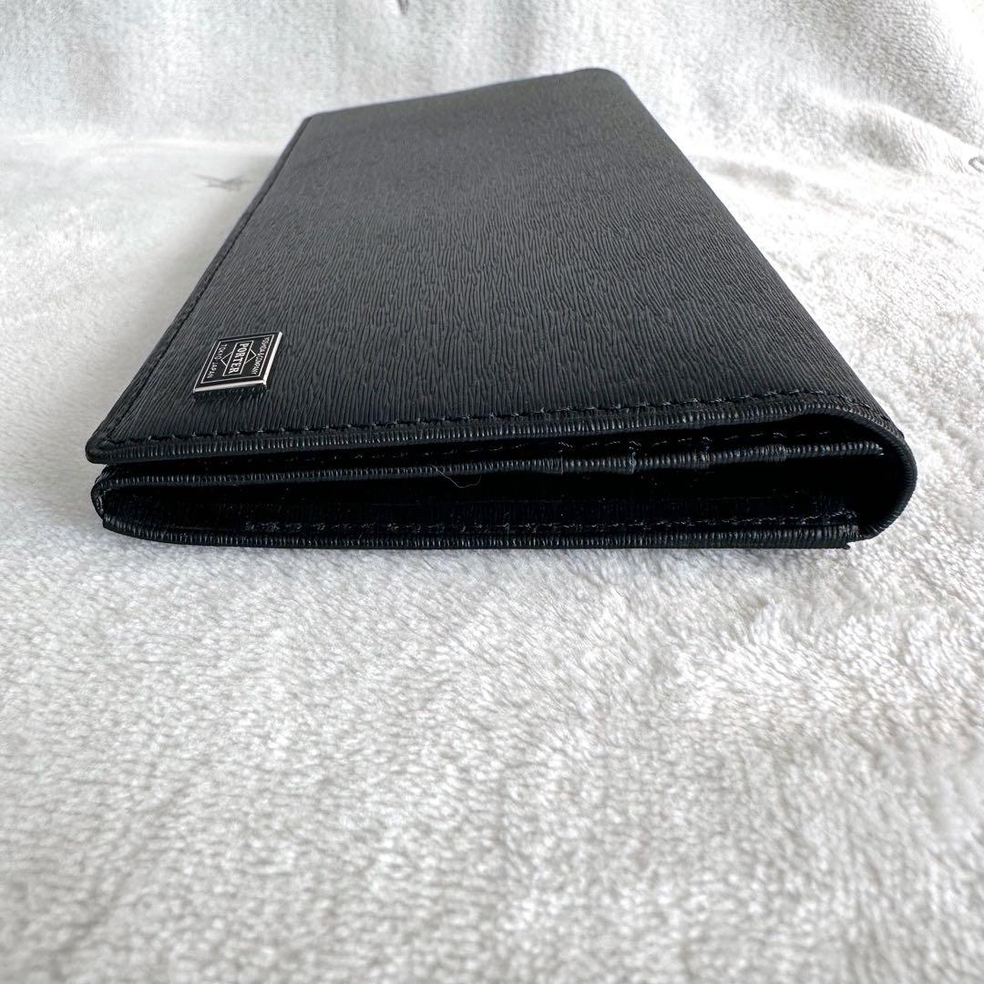 【新品未使用箱付】ポーター　長財布　カレント　ブラック　ロゴプレート　レザー