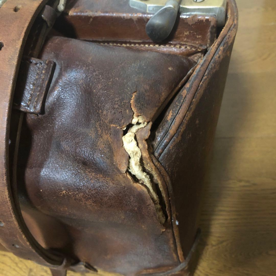 アンティーク　大型バッグ　皮