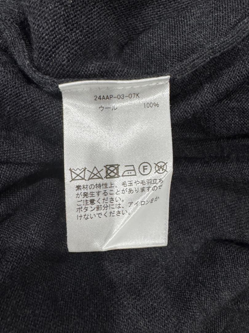 a.presse ダークグレー ウールポロカーディガン