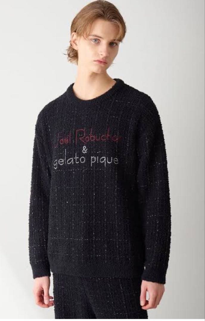 【JOEL ROBUCHON】ツイードモコプルオーバー ブラック