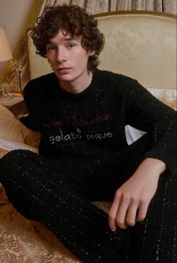 【JOEL ROBUCHON】ツイードモコプルオーバー ブラック