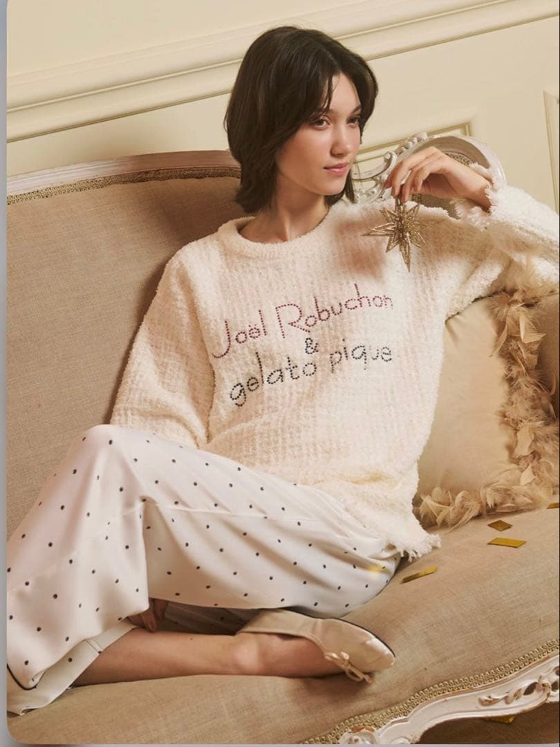 【JOEL ROBUCHON】ツイードモコプルオーバー ブラック