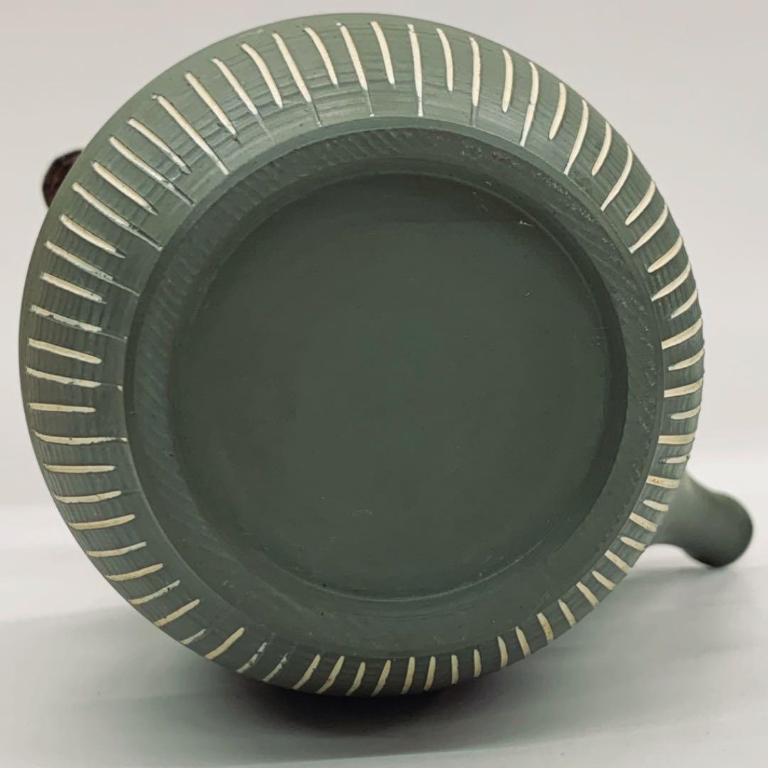 【茶注21　常滑焼　緑泥】吉川秀樹（雪堂）共箱