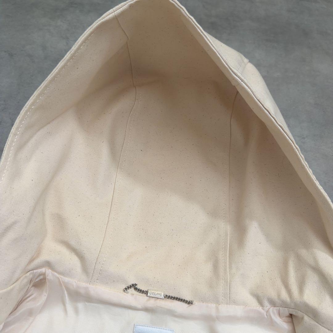 【CELINE】セリーヌ フードコットンスプリングコート 生成り 36ベルギー製