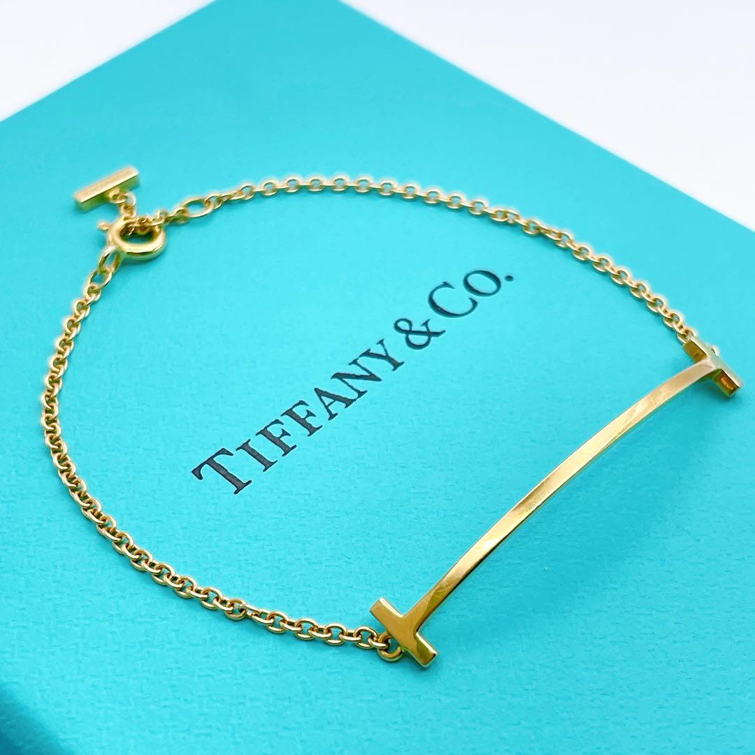 Tiffany & Co. ブレスレット　Tスマイル　ワイヤー　ゴールド750