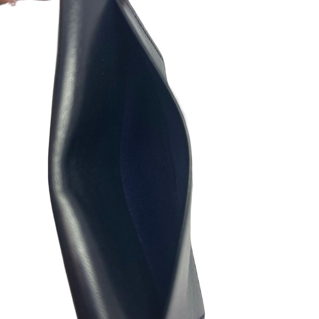 YSL☆美品 ケース 本革 シンプル 小銭入れ ネイビー系 高級 人気