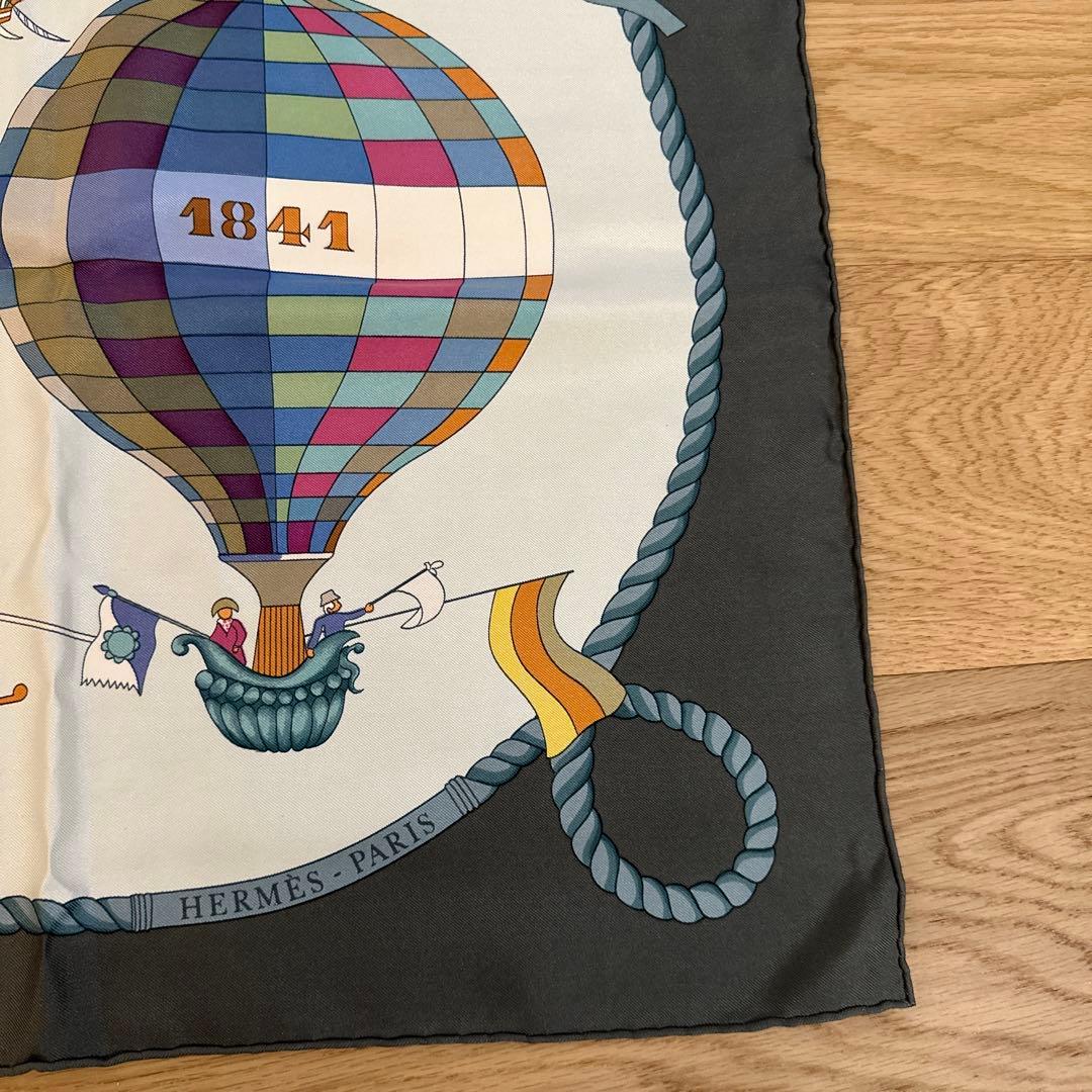 HERMÈS 気球デザイン スカーフ 90cm