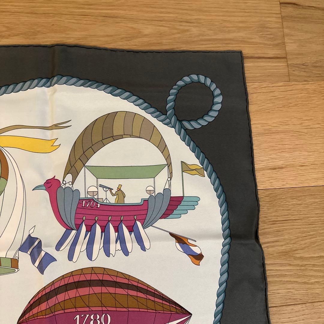HERMÈS 気球デザイン スカーフ 90cm